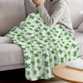 thumbnail image 3 of St. Patrick's Day Blanket Soft Cozy Warm Throw Blanket for Couch, Plush Fuzzy Flannel Fleece Blankets for Sofa, Lucky Shamrock Green Spring Plants Vintage Bed Blankets Gifts for Men, 50"x60", 3 of 9