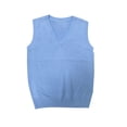 thumbnail image 5 of XRoczxe Kids V‑Neck Knit Vest, Unisex Boys Girls Solid‑Color Sleeveless Sweater Vest, Preppy School Casual Layering Tank Top, 5 of 7