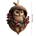 thumbnail image 3 of Christmas owl Hanging Ornament, Resin Pendant with Gold Chain for Christmas Tree, Forest Animal Styles, Winter Holiday Home Decor Gift Supply, Perfect for Mantel Shelf Indoor Display, 3 of 7