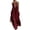 Wine, variant on JULMCOMO Linen Jumpsuits for Women Lace Trim Halter Deep V Neck Summer Jumpsuits Sleeveless Wide Leg Elegant Comfy Loose Fit Rompers Black XXL