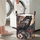 thumbnail image 5 of Balery Moonlit Crow Blossoms Cesta de ropa redonda con asas, impermeable, independiente, para ropa, juguetes, dormitorio y familia-Medium, 5 of 6
