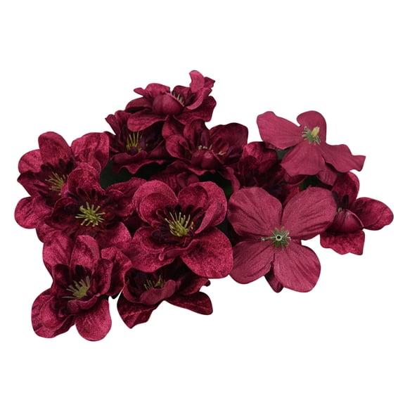 10Pcs Silk Cherry Blossom Flower Heads - Artificial Craft Flowers for DIY, Wedding Wreaths, Gift Box, and Christmas Decorations