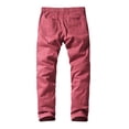 thumbnail image 3 of Pantalones Match Hombre Slim Ajustado con Frente Plano Casual Rosa Talla 40, 3 of 5