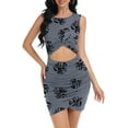 thumbnail image 3 of Aiyino Women's 2024 Summer Sleeveless Tank Dresses Cut Out Twist Bodycon Wrap Party Evening Mini Dress, 3 of 9