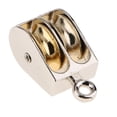 thumbnail image 3 of S SERENABLE Fixed Eye Pulley Sheave Rigging Hoist Rope Hanging Lifting Double Wheel 13mm, 3 of 7