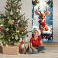 thumbnail image 4 of Guirnalda navideña para puerta | Decoración navideña de Papá Noel para la puerta principal | Cubierta colgante de tela de poliéster para puerta, ideal para decoración interior y exterior, 4 of 6