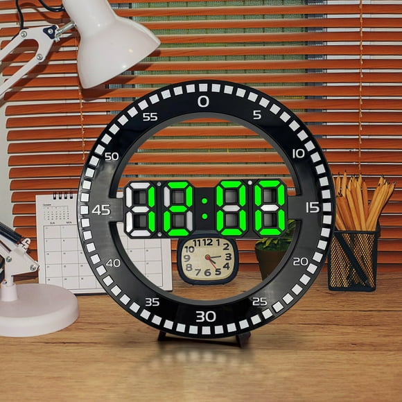 EGNMCR 10 Inch Digital Smart Jumping Wall Clock, Silent Wall Clock, Living Room And Bedroom Clock Without Ticking wall clock