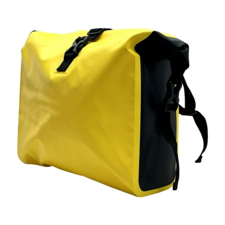 yotijay Waterproof Bike Pannier  s Rear Rack Bag  PVC Saddle Bag Backseat Storage yellow