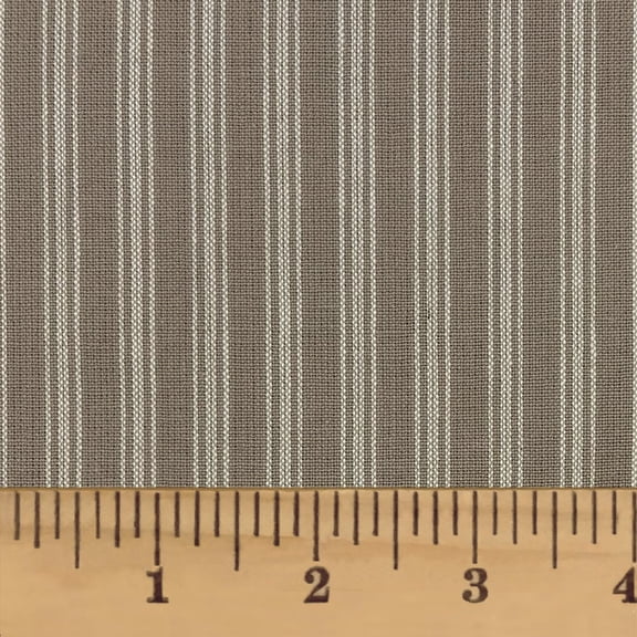 JCS 100% Cotton Oatmeal Ticking Stripe Homespun Fabric - Sold by the yard