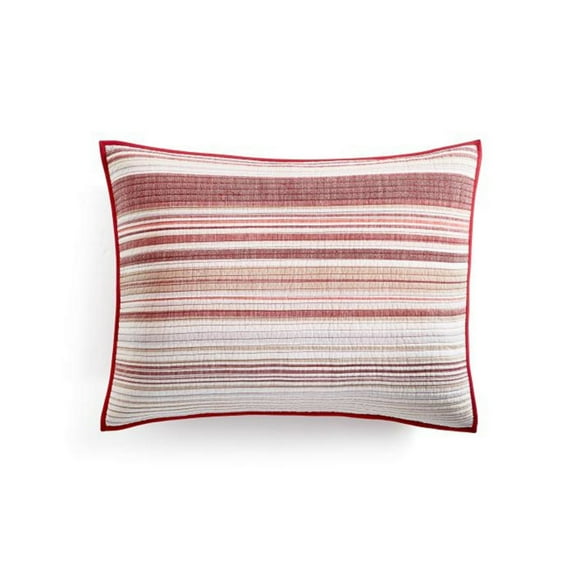 Martha Stewart Collection 20″ x 26″ Holiday Yarn-Dye Quilted Standard Sham,Burgundy