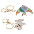 thumbnail image 2 of 2Pcs Rhinestone Keychain, Fish Keychains Bag Hanging Pendant Cute Animal Goldfish Keyring  Fish And Dog Elegant Rhinestone Vivid Colors Keychains For Wallet Handbag Backpack, 2 of 8