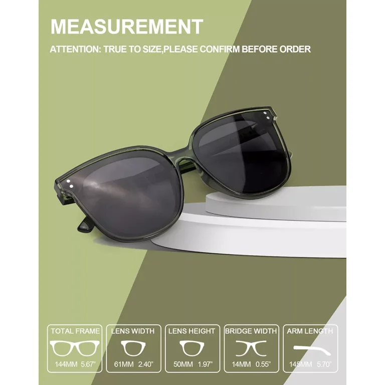 LVIOE Oversized Polarized Sunglasses for Women Trendy Large  display picture 1