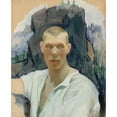thumbnail image 3 of Pekka Halonen 20x24 Black Modern Framed Museum Art Print Titled - Self-Portrait (1893), 3 of 5