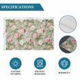 thumbnail image 6 of White Pink Flower Placemats Set of 6, Shabby Chic Spring Vintage Leaf Green Placemats for Dining Table, Place Mats for Kitchen Tabletop, Waterproof Wipeable Dining Table Mats Set, 6 of 9