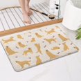thumbnail image 4 of Golden Retriever with Bones and Paws Bathroom Rugs Mat,Non Slip Microfiber Bathroom Rug,Rubber Backing,Soft Bathroom Mats for Bathroom Floor,Tub and Shower,17x27in(43x68cm), 4 of 5
