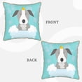 thumbnail image 3 of Fotbe Dog In Bathtub Pattern Velvet Decorative Throw Pillow Covers with Elegant Piping, Soft Plush Cushion Cover for Sofa, Bed, Car, Office-18"x18", 3 of 8
