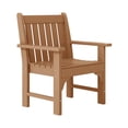 thumbnail image 2 of WestinTrends Malibu Outdoor Patio HDPE Adirondack Dining Arm Chair, Teak, 2 of 14