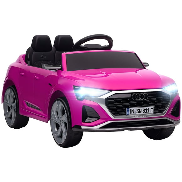 Qaba 12V Audi Q8 Licensed Electric RC Car for Kids, Toddler Ride on Toys Gift, Pink