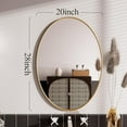 thumbnail image 5 of Lumora 20"x28" Oval Bathroom Mirror Wall-Mounted, Gold, 5 of 5