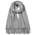 thumbnail image 7 of EASE LEAP Winter Scarfs for Women Wool Pashmina Shawls and Wraps Elegant Cashmere Scarves Large Stylish Warm Blanket 78"x27"( Grey ), 7 of 7