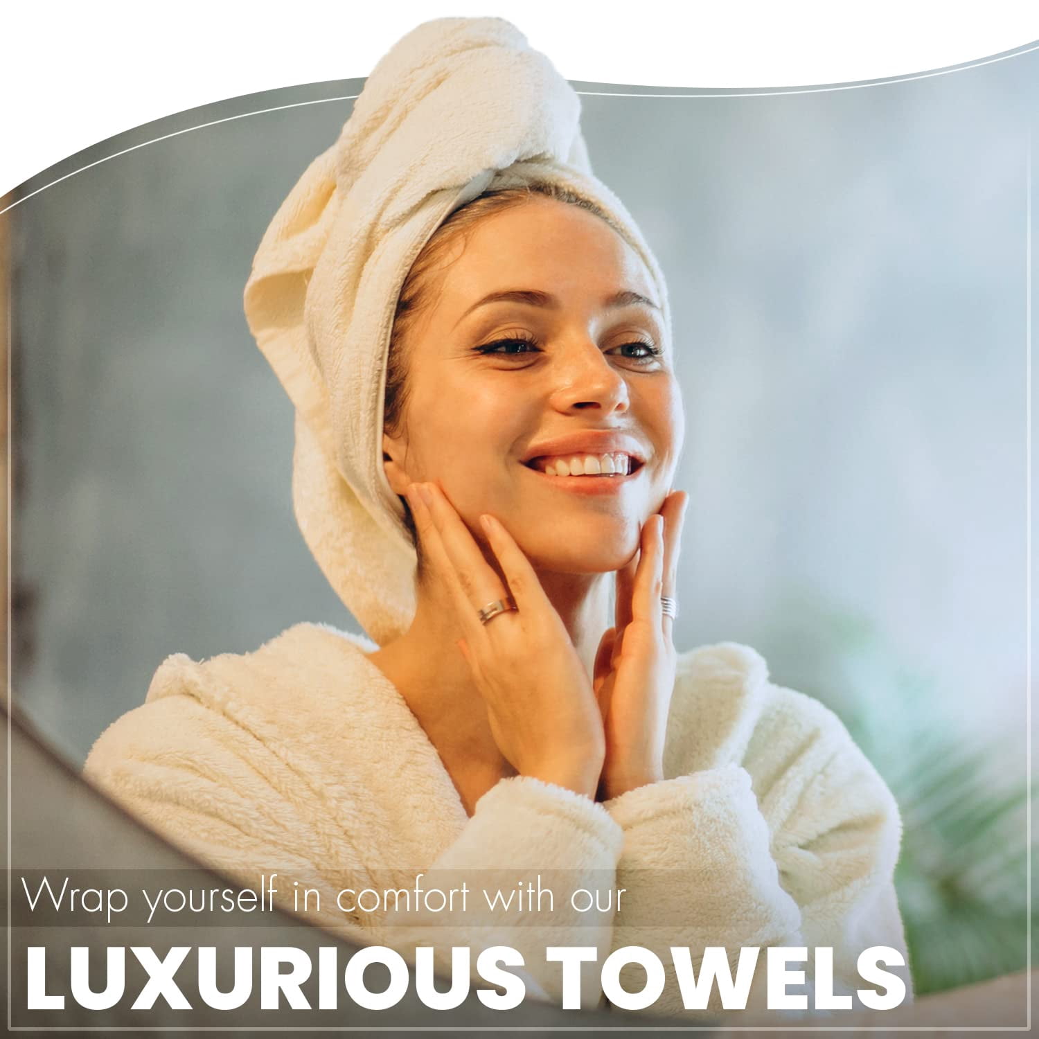 BEST TOWEL Pack of 6 Bath Towels - Extra-Absorbent - 100% Cotton - 27" x 54" (Multi, 6 Pack Bath Towel)