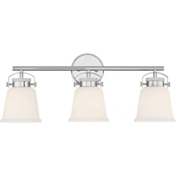 3 Light Vanity Light in Transitional Style-10.5 inches Tall and 26 inches Wide-Polished Chrome Finish Bailey Street Home 159-Bel-4636340