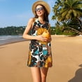 thumbnail image 3 of Fotbe Vintage Sunflowes Vestido de Verano sin Mangas para Mujer – Vestido Midi Línea A, Estilo Camiseta Floral, Vestido Playero Casual y Fluido, 3 of 7