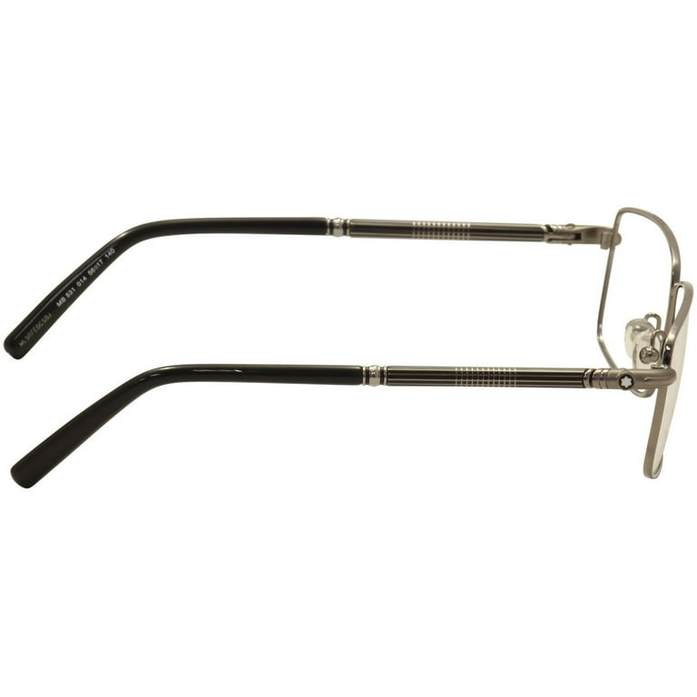MONT BLANC Eyeglasses MB0531 014 shiny light ruthenium/clear 