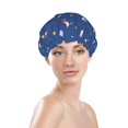 thumbnail image 3 of YFYANG Women's Double Waterproof Shower Cap, Happy Cartoon Animals Reusable Hair Cap for All Hair Styles and Head Sizes, 3 of 9