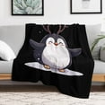 thumbnail image 5 of Penguin Deer Super Soft Blanket Flannel Throw Blanket Flannel Microfiber Blankets for Couch Bed Sofa Fluffy and Warm 60"x80", 5 of 9