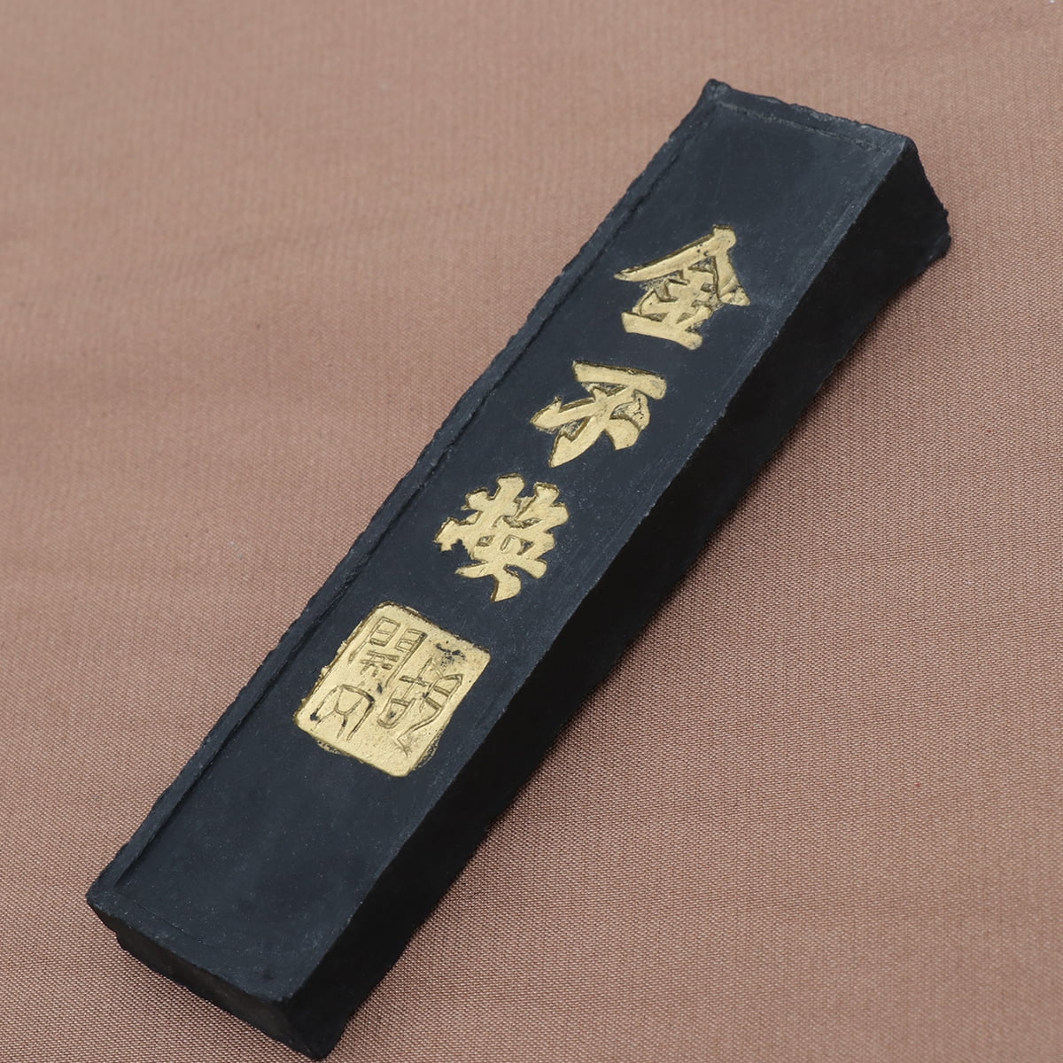 Chinese Calligraphy Ink Stone Handmade Ink Block Ink Stick for Chinese  Japanese Calligraphy and Painting (Black) 