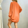 thumbnail image 5 of ATOYSOY Women Oversized Sweatshirt Dress Crewneck Long Sleeve Ruched Drawstring Hem Casual Loose Mini Tunic Dresses, 5 of 5