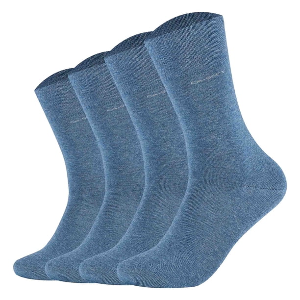 Calcetines unisex Camano - Calcetines suaves, monocolor, paquete de 4 Azul claro 39-42