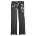 thumbnail image 2 of Aeropostale - Pantalones deportivos ajustados y acampanados para mujer, gris, extra pequeño Aeropostale  Pantalones deportivos, 2 of 2
