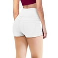 thumbnail image 2 of Women Butt Lift 3 Button High Wide Waist Stretch Denim Short, 2 of 2