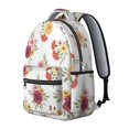 thumbnail image 2 of Pioneer Flower Floral Print Pattern Backpack for School, Cute School Bag with Adjustable Shoulder Straps and Padded Back, 15.3"x11"x7.1", 2 of 4