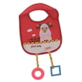 thumbnail image 3 of Babero de bebé Hugo Baberos infantiles rojo 20cm x 20cm, 3 of 10