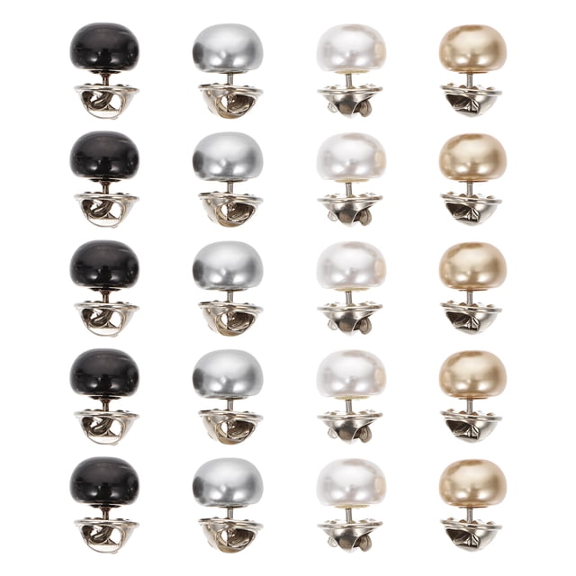 20 broches metálicos decorativos para ropa, broches de seguridad con perlas para niña