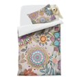 thumbnail image 2 of Boho Bohemia Pioneer Flower Duvet Cover and Pillowcase Set for Single Bedding, Bedroom Accessories for Kids Teens, 2 of 5