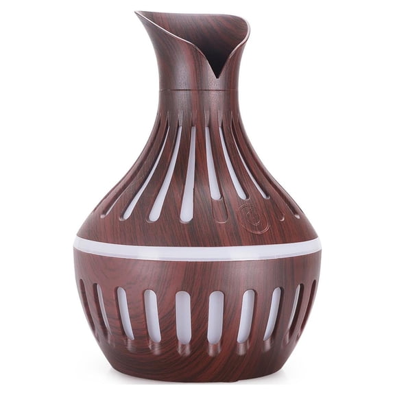 Oggfader Humidifiers for Bedroom Home Humidifier LED Colorful Light Conversion Humidifier Brown