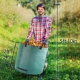 thumbnail image 3 of Garnen 72 Gallon Garden Waste Bags (2 Pack), Heavy Duty Reusable / Collapsible Leaf Basket Bags with 4 Reinforced Handles for Lawn Yard Pool Plant Trash Trimming Gardening Containers, 3 of 9