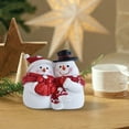 thumbnail image 3 of Christmas Table Decorations,LED Lighted Resin Snowmen Figurines, Light Up Snowman Holiday Present, Battery Operated Winter Xmas Decor for Home Indoor Kitchen Room Holiday Party, 3 of 6