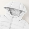 thumbnail image 6 of RYRJJ Women's Long Reversible Puffer Jackets Full Zip Winter Outerwear Quilted Padded JacketHooded Warm Snow Coats with Pockets(White,S), 6 of 8