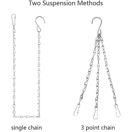 Flower Hanging Basket Chain, 3 Sets Of Plant Hanger Metal Chains With