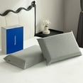 thumbnail image 3 of Newentor Set of 2 Adjustable Memory Foam Pillow, Ergonomic Four Height Settings (3.5"/4.2"/4.6"/5.5") Standard Pillow, Bed Pillow for Side and Back Sleepers, Gray, 3 of 11