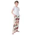 thumbnail image 3 of FORMRS Boys Pajama Pants with Pockets Size 11-12Y Kids Lounge Sleep Bottoms, Christmas Floral, 3 of 8