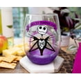 thumbnail image 2 of Disney Nightmare Before Christmas "All Hail Pumpkin King" Stemless Wine Glass, 2 of 7