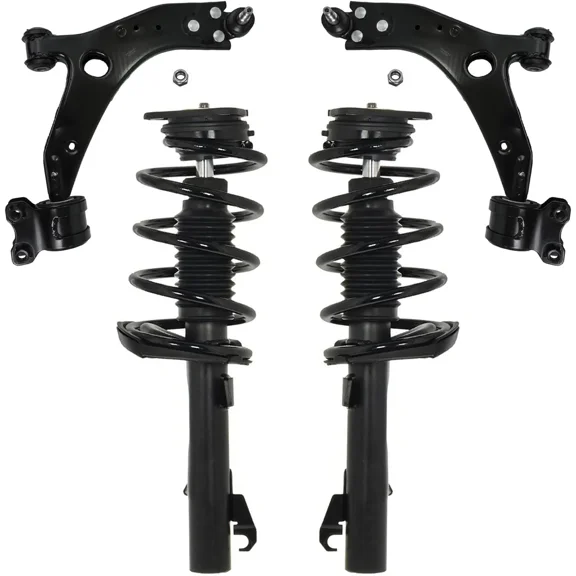 Detroit Axle - Front Struts & Coil Spring Assembly Lower Control Arms w/ Ball Joints Replacement for Volvo S40 V50
