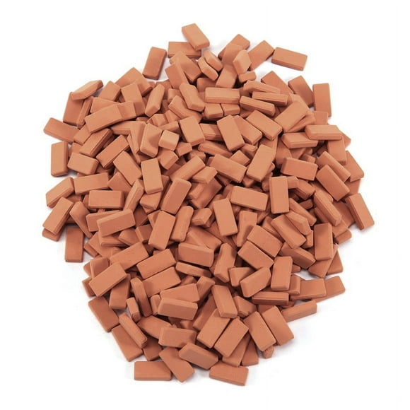 350 Pieces Mini Bricks for Landscaping Miniature Bricks Brick Wall Small Bricks foXL17344