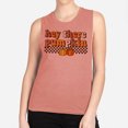 thumbnail image 2 of Retro Hey There Pumpkin Women's Muscle Tank X-Large Desert Pink, 2 of 5